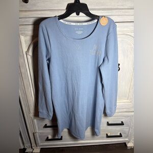 Rae Dunn Day Dreamer Brushed Waffle Sleep Shirt Cozy Lounge‎ Preppy